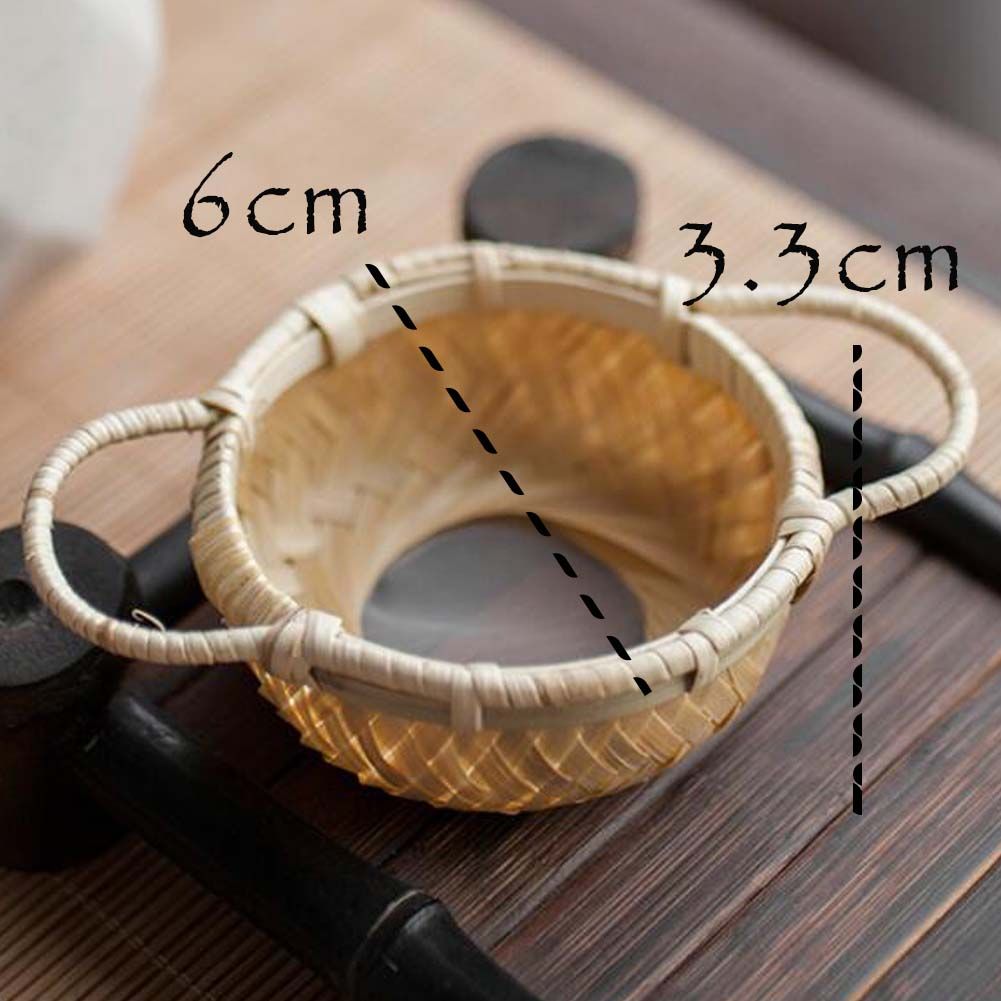 Handcrafted Bamboo Woven Tea Strainer Creative Basket Tea Filter Tea Leaves Filter Kung Fu Tea Ceremony Accessories