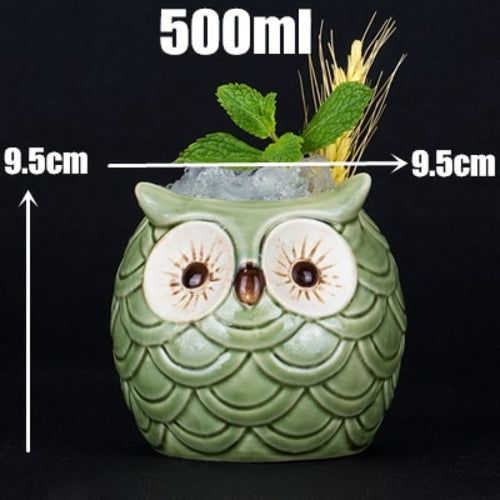 450ml Ceramic Tiki Mug Creative Porcelain Beer Wine Mug Cup Bar Tool -