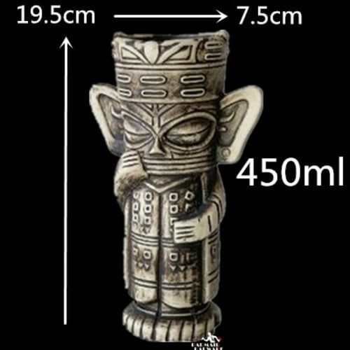 450ml Ceramic Tiki Mug Creative Porcelain Beer Wine Mug Cup Bar Tool -