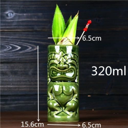 450ml Ceramic Tiki Mug Creative Porcelain Beer Wine Mug Cup Bar Tool -