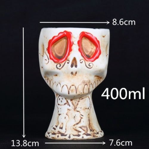 450ml Ceramic Tiki Mug Creative Porcelain Beer Wine Mug Cup Bar Tool -