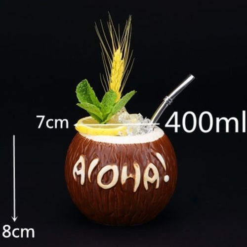 450ml Ceramic Tiki Mug Creative Porcelain Beer Wine Mug Cup Bar Tool -